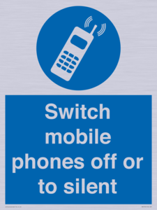 Switch mobile phones off or to silent
